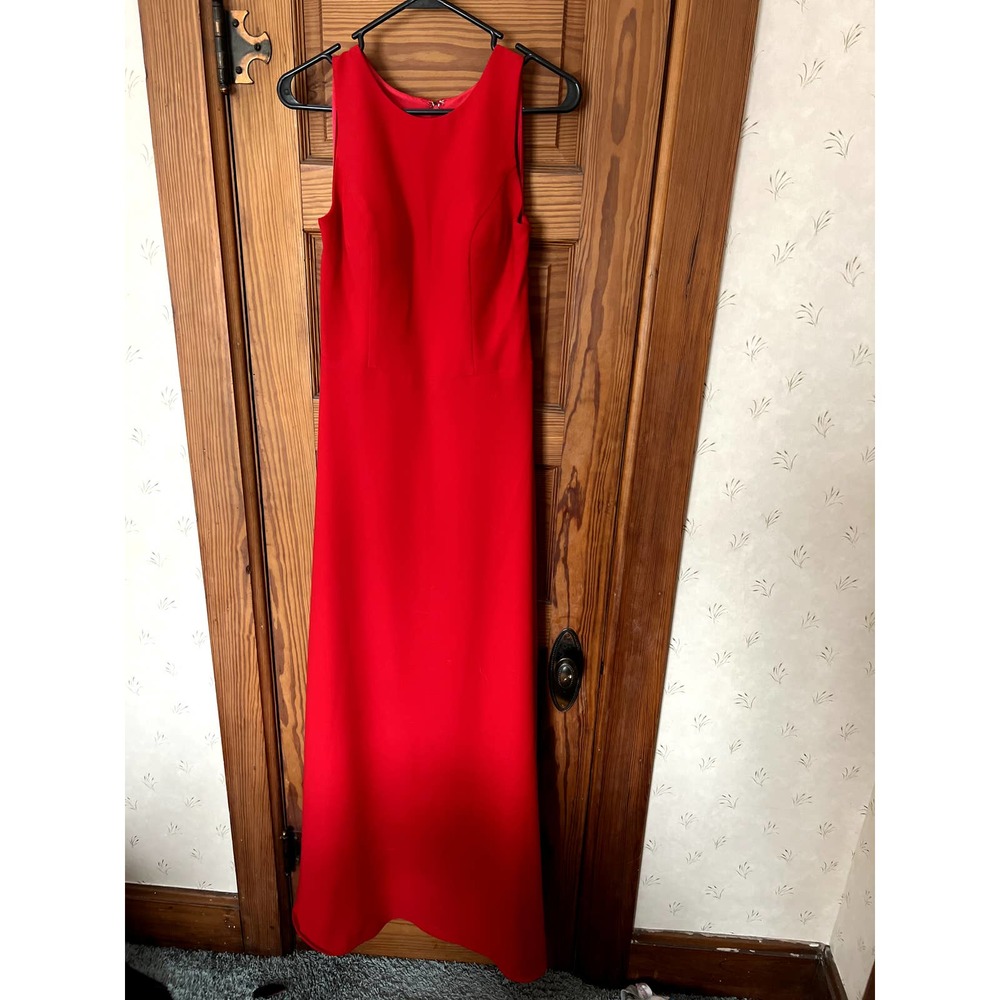 Colour Kenneth Winston Sleeveless Long Sheath Dress Red Womens Size 10